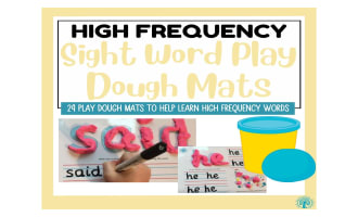 High Frequency Word Play Dough Mats