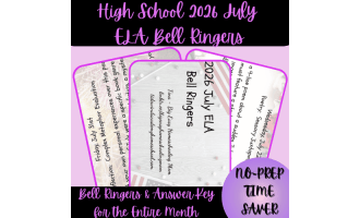 High School 2026 July ELA Bell Ringers