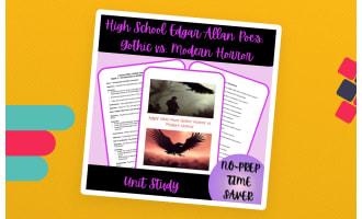 High School Edgar Allan Poe Unit Study on Gothic vs. Modern Horror