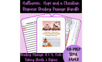 High School ELA Christian Worldview Response to Halloween Bundle