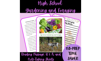 High School Gardening and Foraging Reading Passage