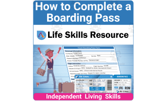 High School Life Skills Worksheet - How to Complete a Boarding Pass