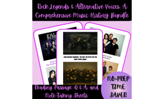 High School Rock Legends and Alternative Voices Reading Passage Bundle