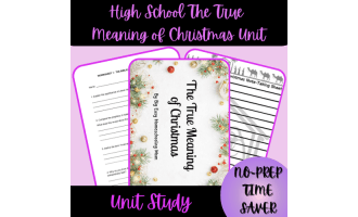 High School The True Meaning of Christmas Unit