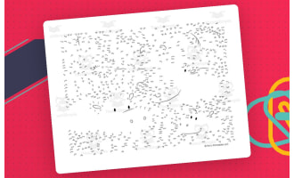 Hippopotamus Extreme Difficulty Dot-to-Dot / Connect the Dots