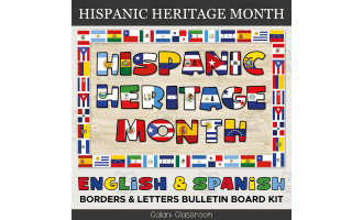 Hispanic Heritage Month 21 Country Bulletin Board Borders & Letters