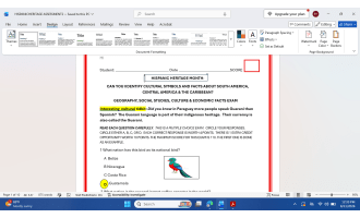 HISPANIC HERITAGE MONTH: A GEOGRAPHICAL, CULTURAL FACTS EXAM