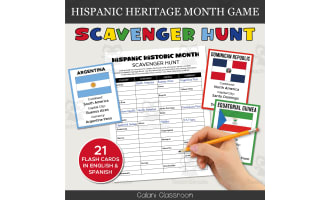 Hispanic Heritage Month Classroom Scavenger Hunt Game