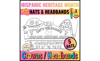Hispanic Heritage Month Crown & Headband Hat Craft for Prek and k