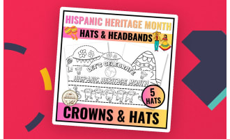 Hispanic Heritage Month Crown & Headband Hat Craft for Prek and k