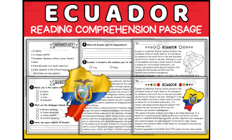 Hispanic Heritage Month: Ecuador Reading Comprehension Passage