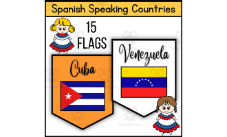 Hispanic Heritage Month Flag Pennant Banners – Classroom Display & Act