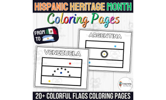 Hispanic Heritage Month: Learn and Color Flags of Hispanic Nations