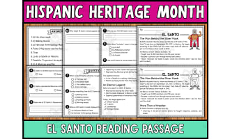 Hispanic Heritage Month Social Studies: El Santo Reading Passage