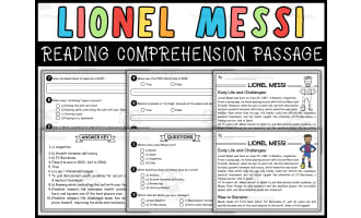 Hispanic Heritage Month Social Studies: Lionel Messi Reading Passage