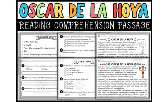 Hispanic Heritage Month Social Studies: Oscar De La Hoya Passage