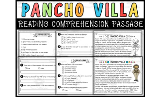 Hispanic Heritage Month Social Studies: Pancho Villa Reading Passage