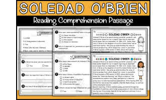 Hispanic Heritage Month Social Studies: Soledad O'Brien Reading