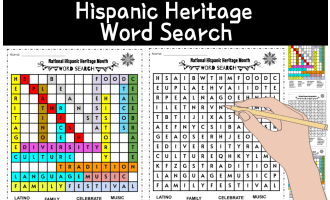 Hispanic Heritage Month Word Search