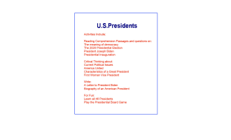History Activities: American Presidents 1776-2021 Lesson Plans and Worksheets
