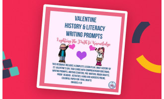 History and Literacy Writing Prompts: Valentine