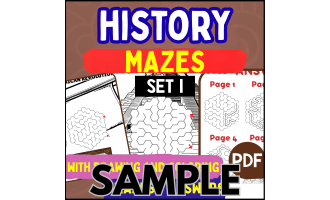 History Mazes - Set 1: 1 Page Sample (PDF)