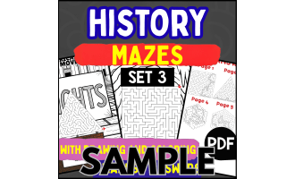 History Mazes - Set 3: 1 Page Sample (PDF)