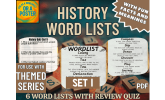 History Word List Posters - Set 1 (PDF)
