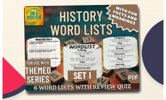History Word List Posters - Set 1 (PDF)