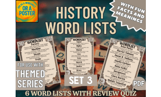 History Word List Posters - Set 3 (PDF)