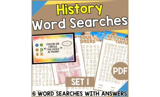 History Word Searches - Set 1 (PDF)
