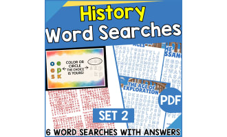 History Word Searches - Set 2 (PDF)