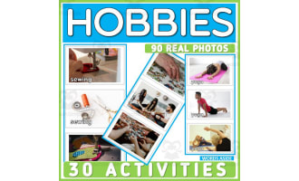 Hobbies Flash Cards Vocabulary Resource | Real Photos
