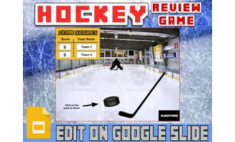 Hockey: Interactive Review Game (Editable on Google Slides)