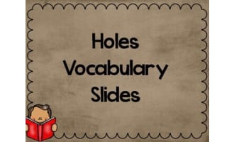 Holes Vocabulary Slides