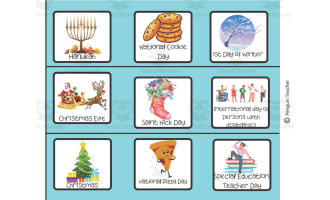 Holiday Card Calendar Pieces