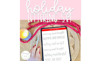 Holiday Hand Lettering Worksheets | Digital and Printable