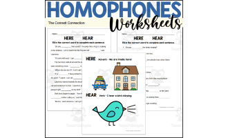Homophones Worksheets: Hear Here