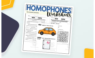 Knew vs New Homophones – Worksheet Pack