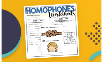 Homophones Worksheets: Knot Not