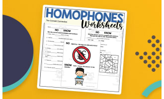 Homophones Worksheets: Know No
