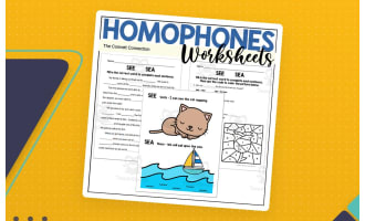 Homophones Worksheets: Sea See