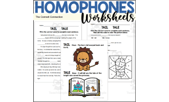 Homophones Worksheets: Tail Tale