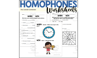 Homophones Worksheets: When Win