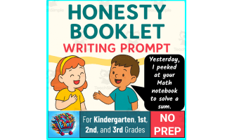 Honesty Booklet Writing Prompt - Character Education for K-3 SST & ELA