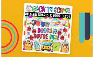 Hooray!: August & Back To School Bulletin board or door Decor kit