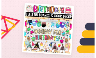 Hooray for Birthdays!: Birthday Bulletin board And door Decor kit