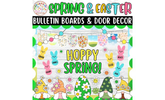 Hoppy Spring! Spring & Easter Bulletin Boards & Door Decor kits