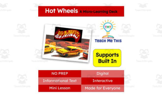 Hot Wheels | Reading Comprehension Deck | Interactive Lesson