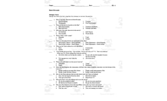 Hotel Rwanda Quiz - Multiple Versions